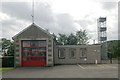NY4887 : Newcastleton fire station by Kevin Hale