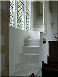 TM1577 : St Nicholas, Oakley: rood stairs by Basher Eyre