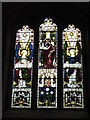 NY7863 : St. Cuthbert's Church, Beltingham - stained glass window by Mike Quinn