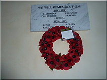 TM3674 : St Mary, Walpole: war memorial by Basher Eyre