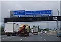 M25: gantry at junction 13, anti-clockwise