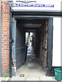 Alley leading to the Old Baptist Church in Tewkesbury