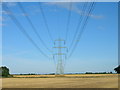 Power lines near Market Weighton