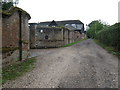 Entrance to Rooks Court next to Hall Place Farm