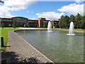 R6158 : University of Limerick fountains and Robert Schuman Building by David Hawgood