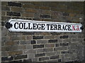 Street sign, College Terrace N3