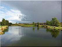 NT5777 : East Lothian Landscape : Clearing Skies Over Markle Fishery, near East Linton by Richard West