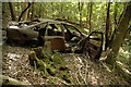 Abandoned car, Rough Hill Bank