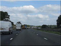 SO7706 : M5 approaching junction 13, northbound by J Whatley