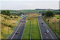 The A627M approaching the M62