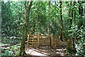 Gate across the path, Marley Common