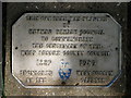 Plaque beneath the Centenary Oak, Adastra Recreation Ground