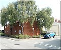 Tree-lined corner of Zinc Street and Tin Street, Cardiff