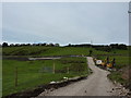 JCBs and newly surfaced track, Buxton