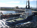 Tug Stanechakker renamed  Stane by new owners leaving on sea trials