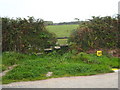 Stile on the footpath to Hellangove Farm