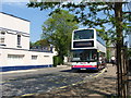 Bus X80 at bus stop near The Plains, Totnes