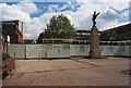 Woking Town Square during construction of new shopping centre, 1988