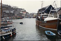 SX0144 : Mevagissey Inner Harbour, 1988 by David Gearing