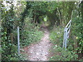 Bridle gate on the bridleway to Highland Court Farm