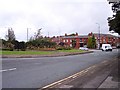 Floral roundabout on Warrington Road at Goose Green