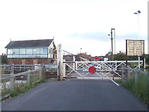 TF0645 : Sleaford West level crossing by Malc McDonald