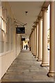 Under the colonnade on Bath Street