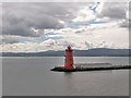 O2334 : The red coloured Poolbeg Light by Eric Jones