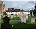 View across the churchyard, Clare