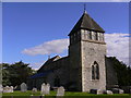 Sparsholt church and churchyard from the north west