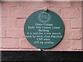 Plaque on Olney Cottage, Pakefield Street