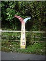 Milepost on the Trans Pennine Trail