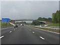 ST2484 : M4 Motorway - footbridge near New Park by J Whatley