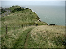 TR2939 : Descending towards Shakespeare Cliff by Chris Heaton
