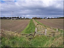 SD5608 : Footpath leads to Standish Hall Farm by Raymond Knapman