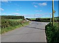 Crossroads at the eastern end of  the hamlet of Rhydlios