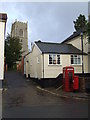 Phone box and church tower, Framlingham