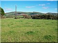 View east across farmland from the B4417 at Rhoshirwaen