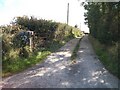 Access road to Rhyd Merin farm