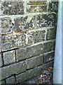 Benchmark on wall of The Old Rectory, South Walks Road