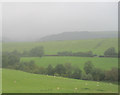 Misty Ceiriog Valley from just east of Plas-onn track