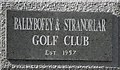 H1595 : Plaque, Ballybofey & Stranorlar Golf Club by Kenneth  Allen