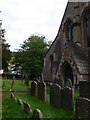 Llandogo church porch and churchyard