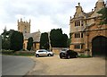 Stanway Church and Gate House on a dull day