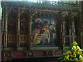 NY9166 : St. Michael's Church, Warden - panel behind altar by Mike Quinn