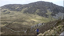 NR4359 : Heading up the NE ridge of Glas Bheinn with Sgorr nan Faoileann in the background by Peter Edwards
