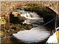 Blackwaterfoot: waterfall and bridge