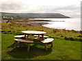 Blackwaterfoot: picnic table with a view