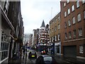 TQ2981 : Minaret above the shops on Carlisle Street, viewed from Dean Street by Robert Lamb