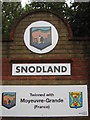 Close-up of Snodland Village Sign
